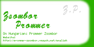 zsombor prommer business card